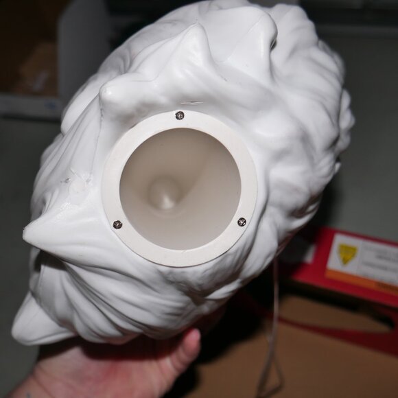 13.25" Santa Head LED Blow Mold Christmas Tree Topper Lighted Battery Operated - Picture 5 of 8